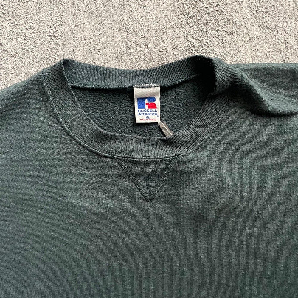 Vintage Blank Russell Athletic Crewneck Sweatshirt Mens XL Green 90s